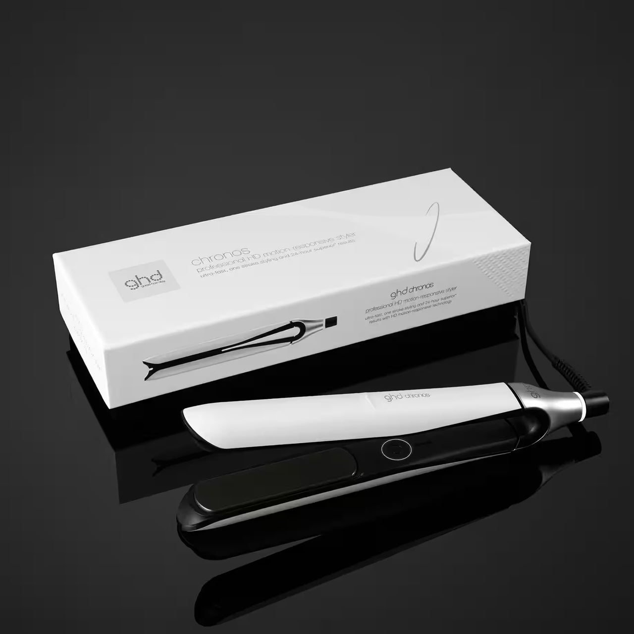 ghd chronos max best wide plate hair straightener white

