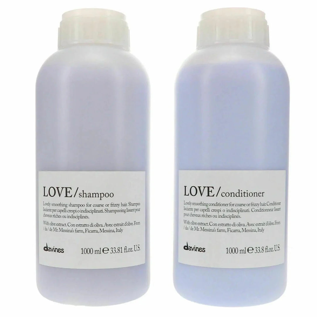 Davines love smoothing shampoo and conditioner 