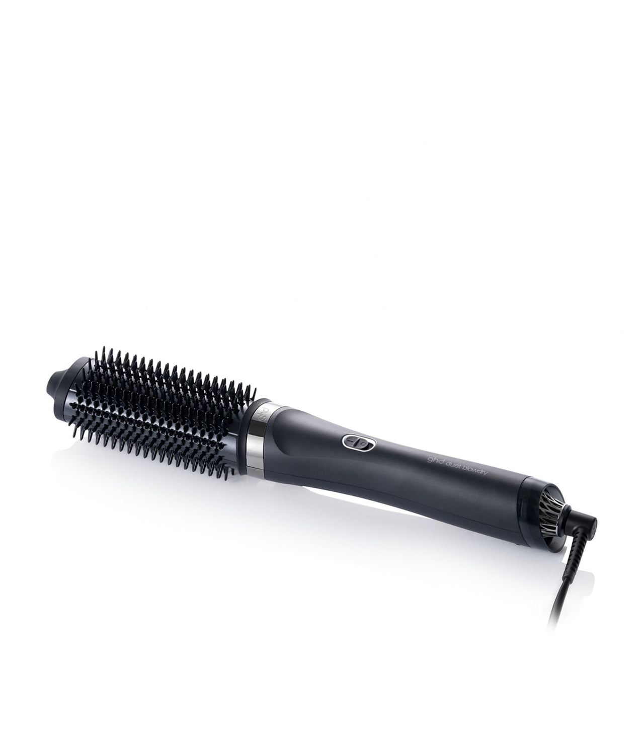 ghd duet blowdry hair dryer brush in black close up